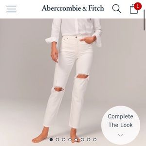 Abercrombie & Fitch distressed Mom Jeans